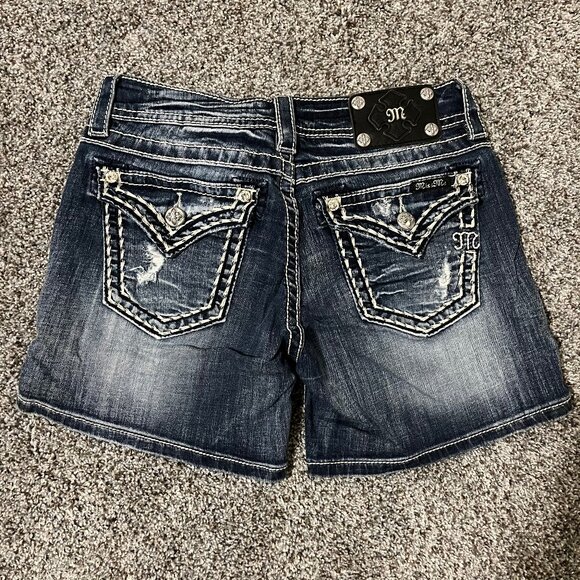 Miss Me Denim Jeans Shorts, Women's size 27, Signature Shorts - Picture 3 of 14